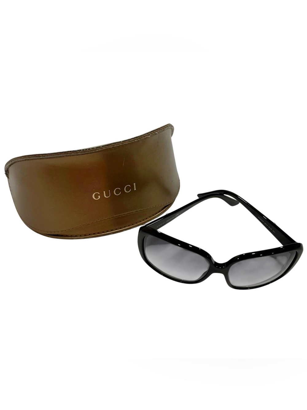 VTG y2k Gucci Black & Gold Oversized Gradient Lens Sunglasses - Picture 3 of 5